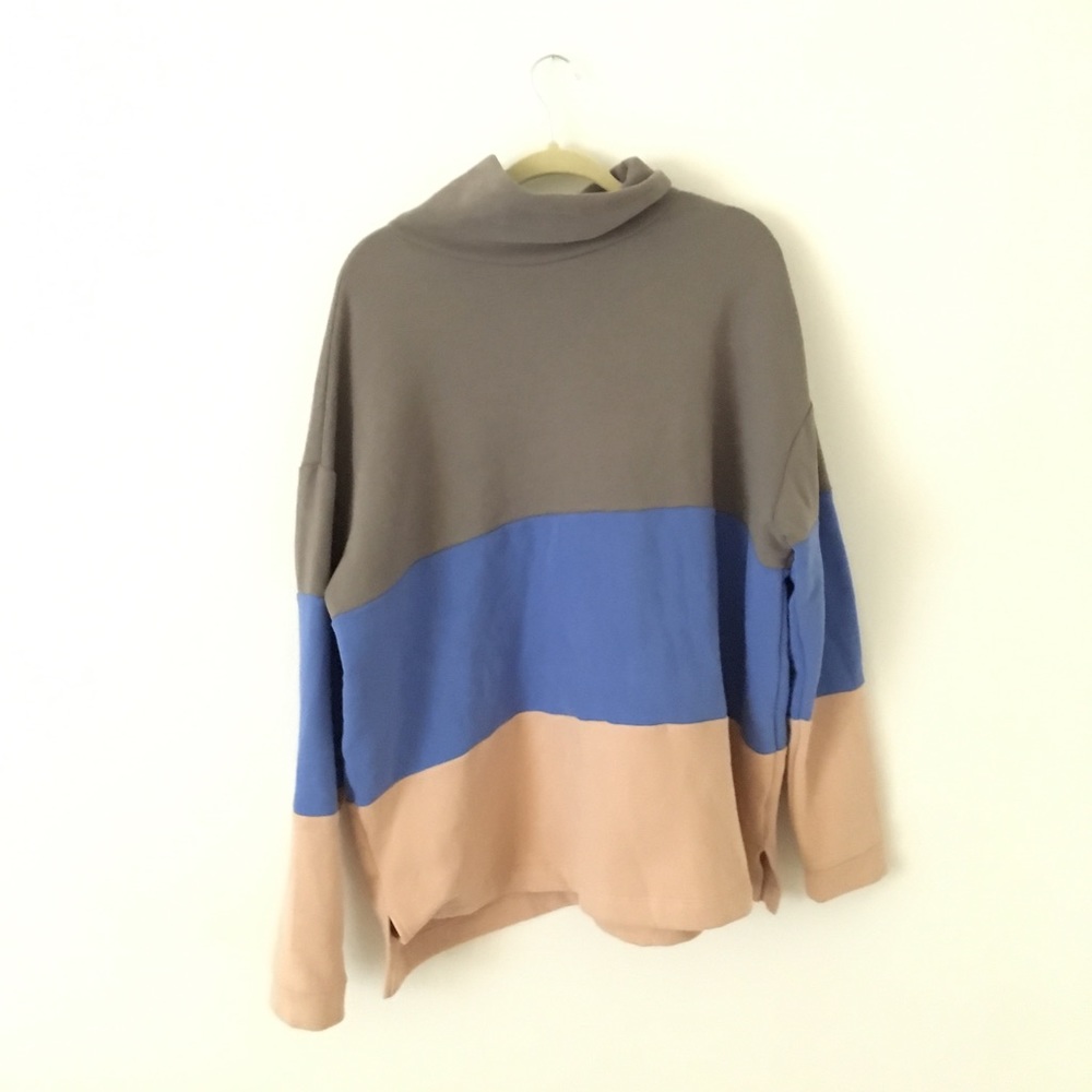 Urban outfitters turtle neck color block sweater